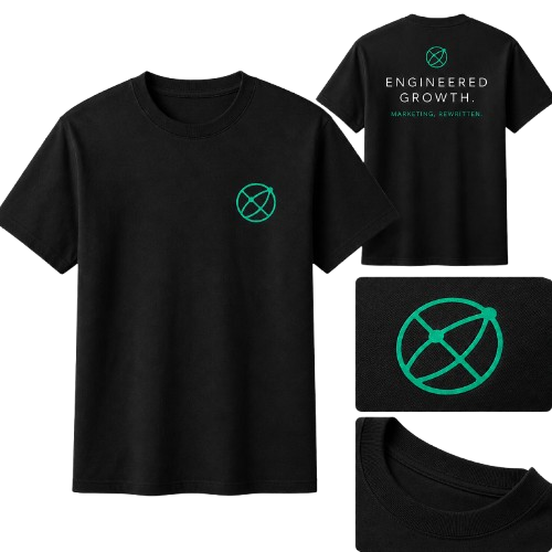 Mockup de camiseta com marca Marketing Atlas